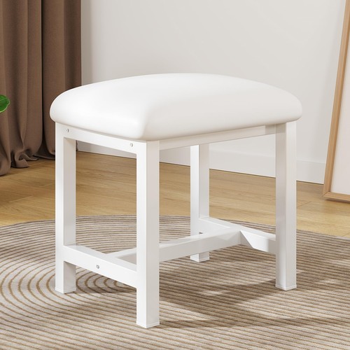 White vanity stool small - vanity,